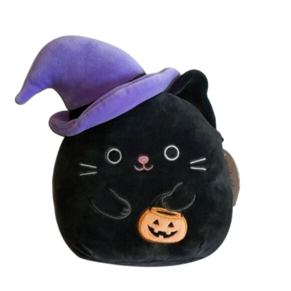 Original Squishmallows Calio Soft Face Plush Black Halloween Witch Cat New - Picture 8 of 8